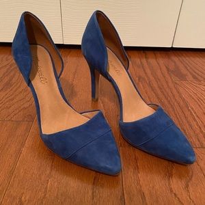 Madewell Blue Suede heels